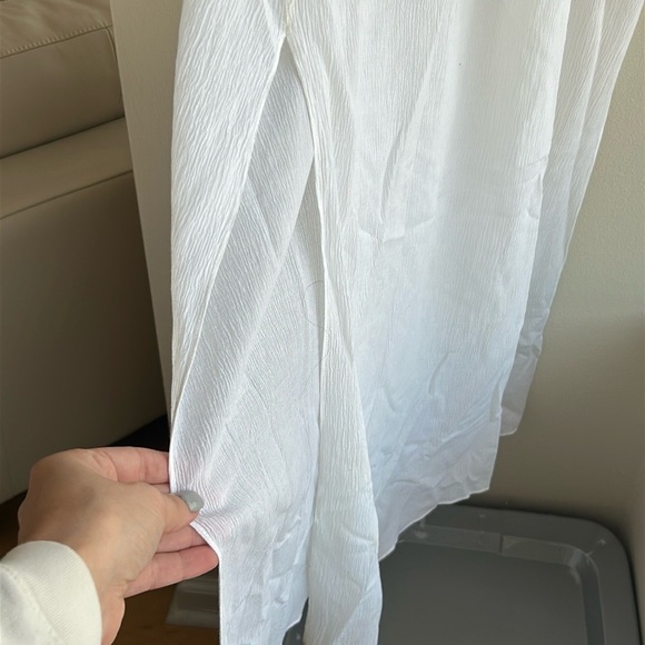 ALC Silk Cotton Blend Long Sleeve Coverup Dress - Picture 5 of 6